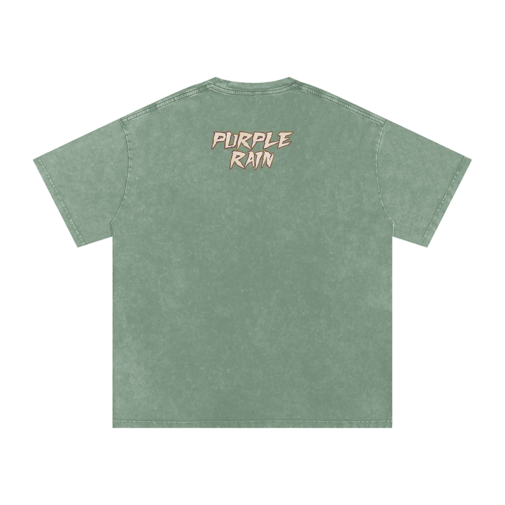Purple Rain - Snow Washed Oversized Cotton T-Shirt