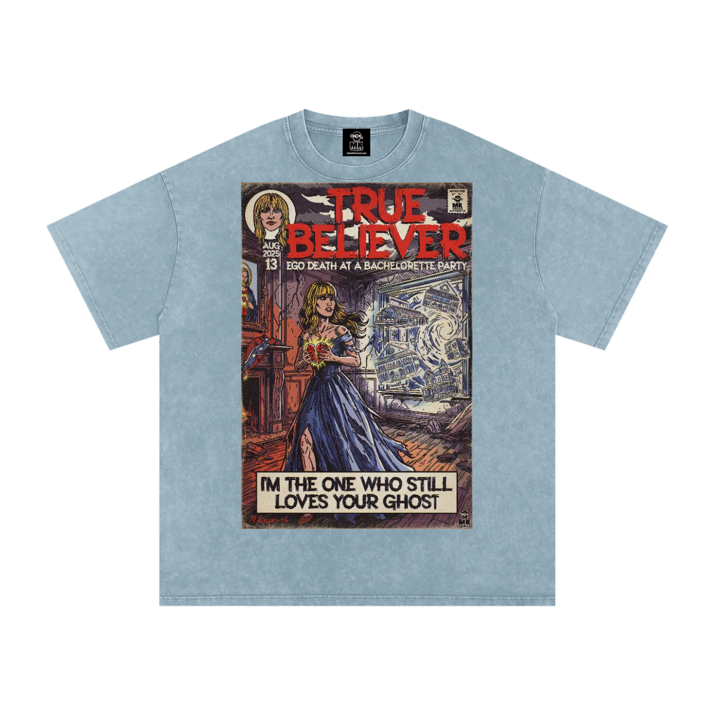 True Believer - Snow Washed Oversized Cotton T-Shirt