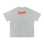 I Wanna Dance with Somebody - Snow Washed Oversized Cotton T-Shirt