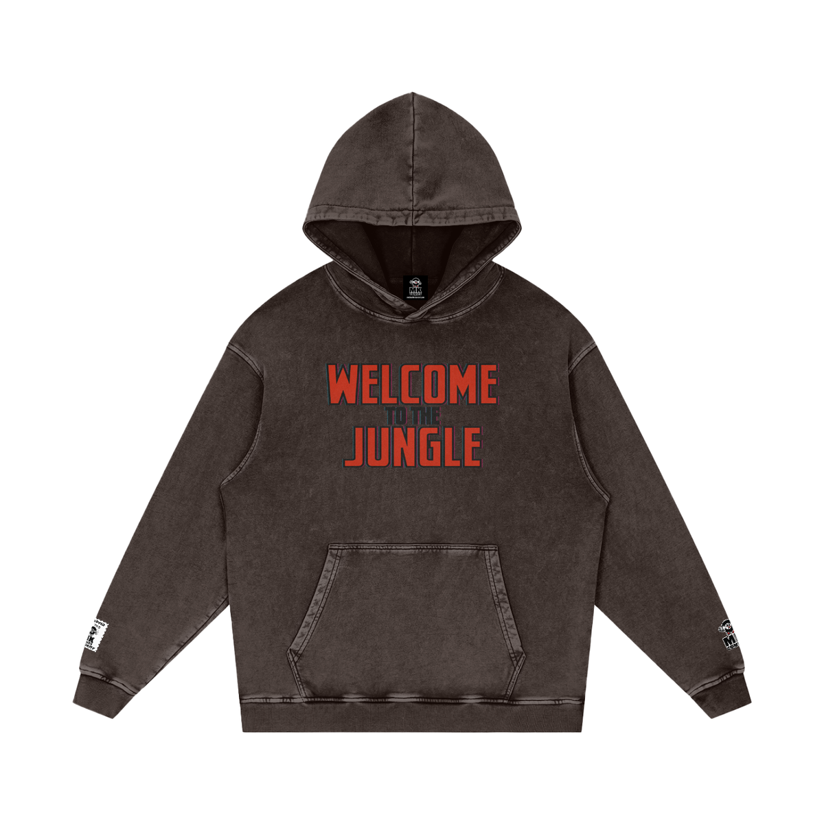 Welcome to the Jungle - Snow Washed Loose Cotton Hoodie