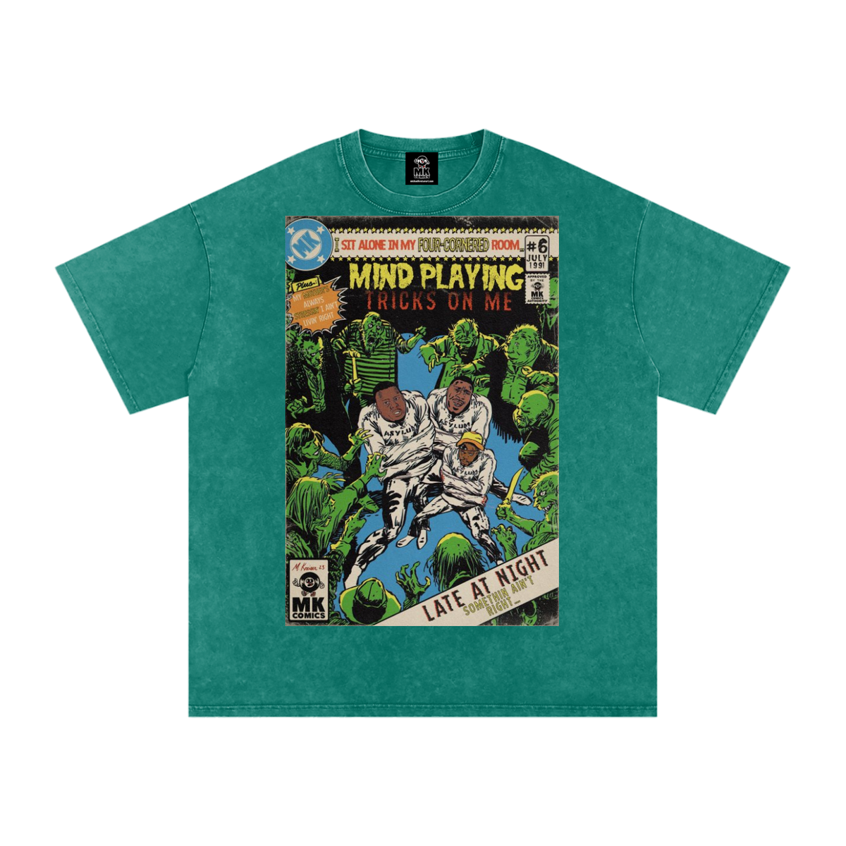 Mind Playing Tricks on Me - Snow Washed Oversized Cotton T-Shirt