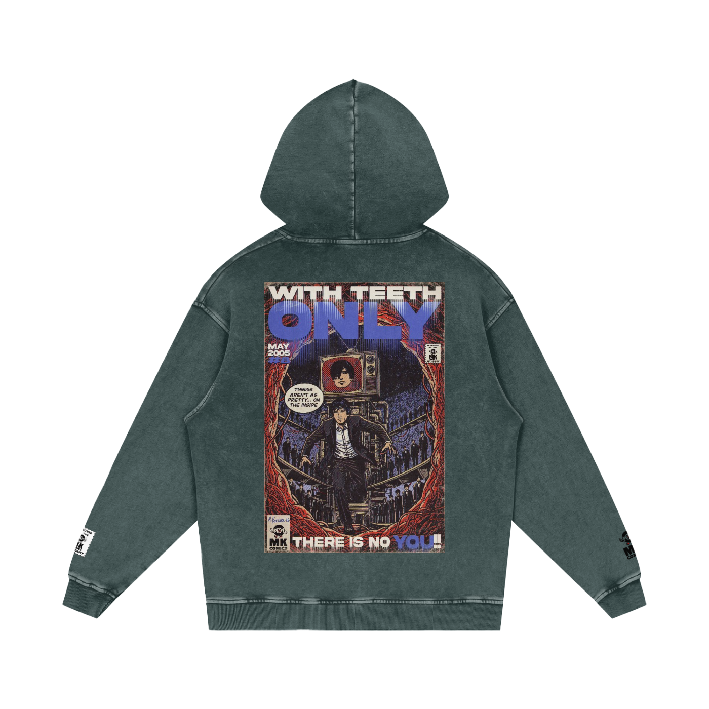 Only - Snow Washed Loose Cotton Hoodie