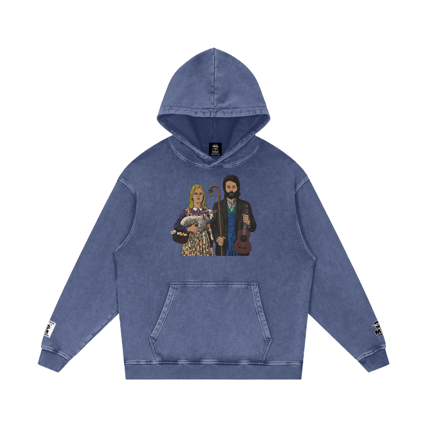 Ram - Snow Washed Loose Cotton Hoodie