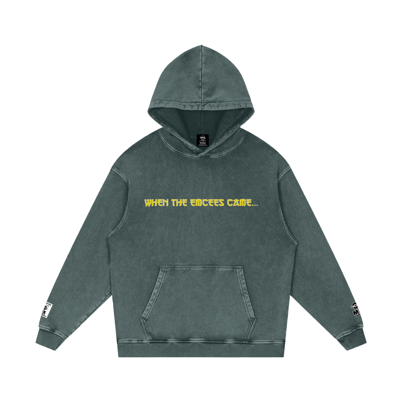 Liquid Swords - Snow Washed Loose Cotton Hoodie
