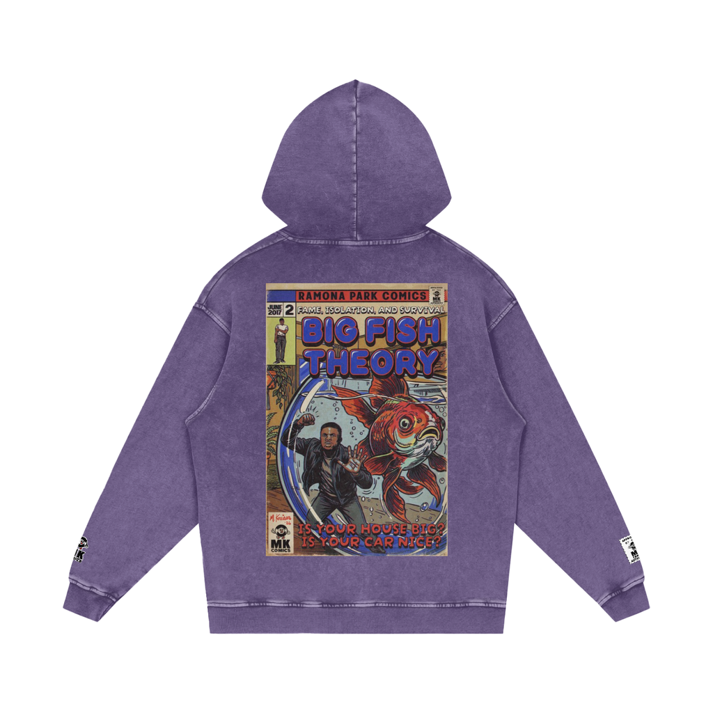 Big Fish Theory - Snow Washed Loose Cotton Hoodie