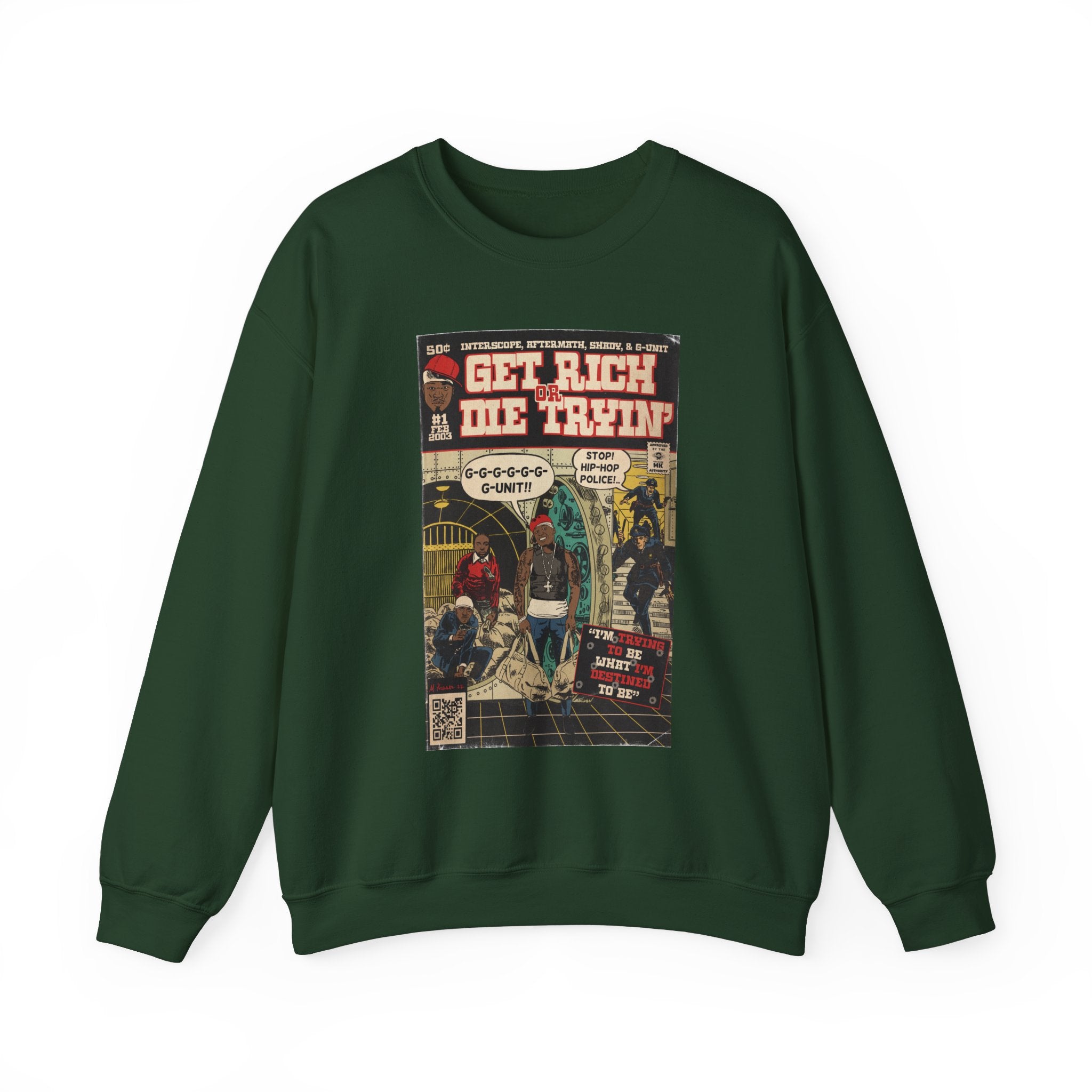 Get Rich Or Die Tryin - Comic Art - Unisex Heavy Blend™ Crewneck Sweatshirt