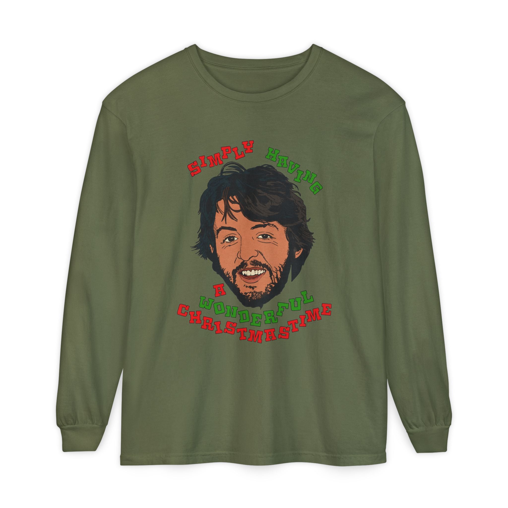 Wonderful Christmastime - Unisex Comfort Colors Long Sleeve T-Shirt