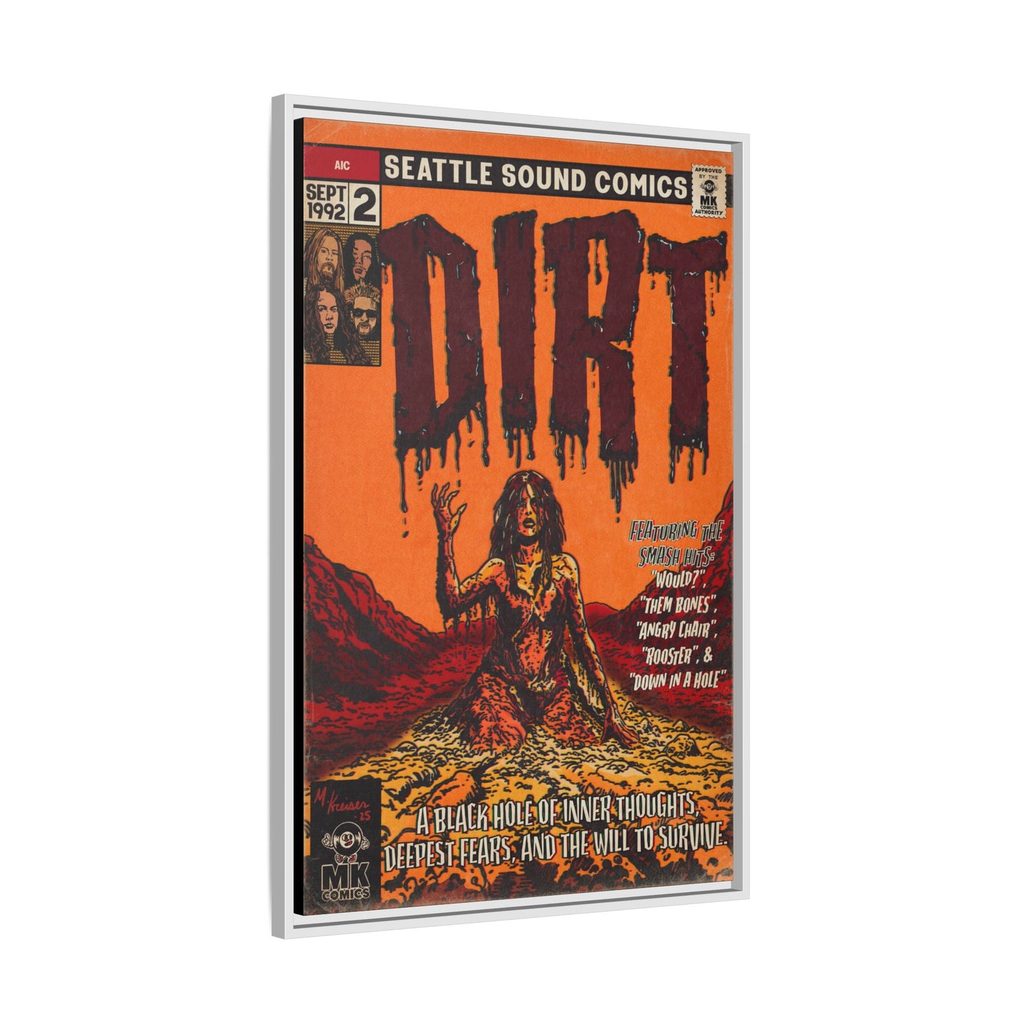 Dirt - Matte Canvas, Framed (Multi-color)