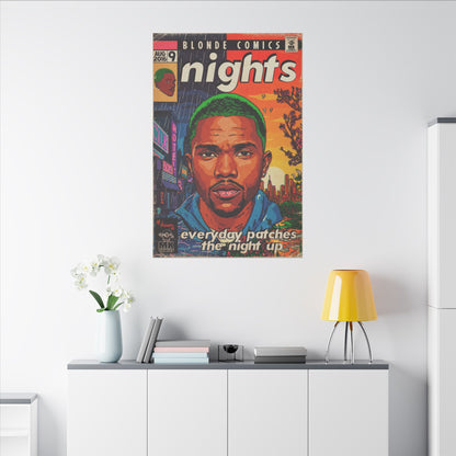 Frank Ocean -Nights - Matte Canvas, Stretched, 0.75" (Multi-Size)
