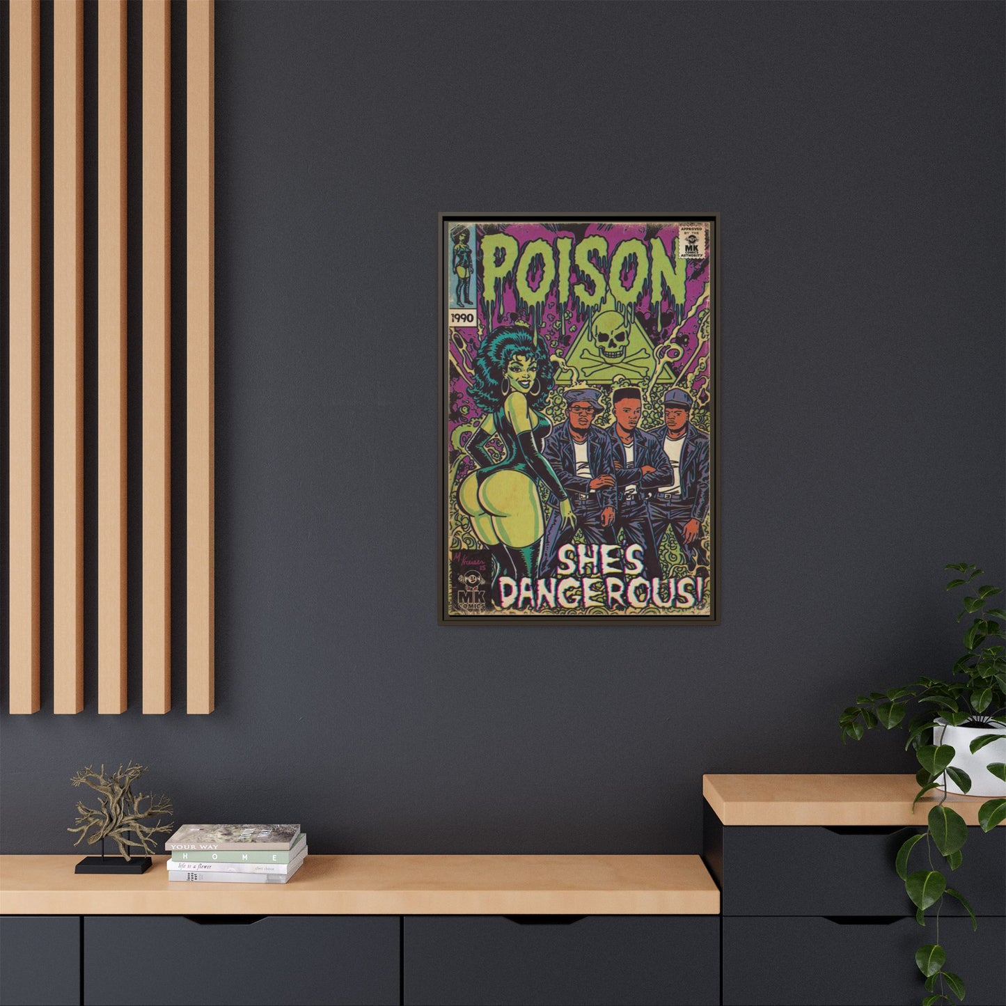 Poison - Matte Canvas, Framed (Multi-color)