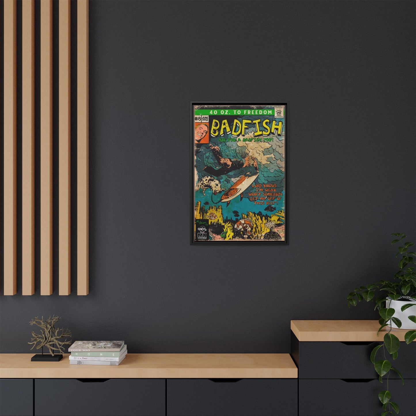 Badfish - Matte Canvas, Framed (Multi-color)