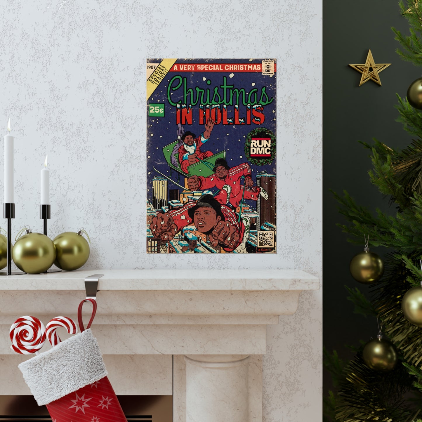 RUN DMC - Christmas In Hollis- Vertical Matte Poster