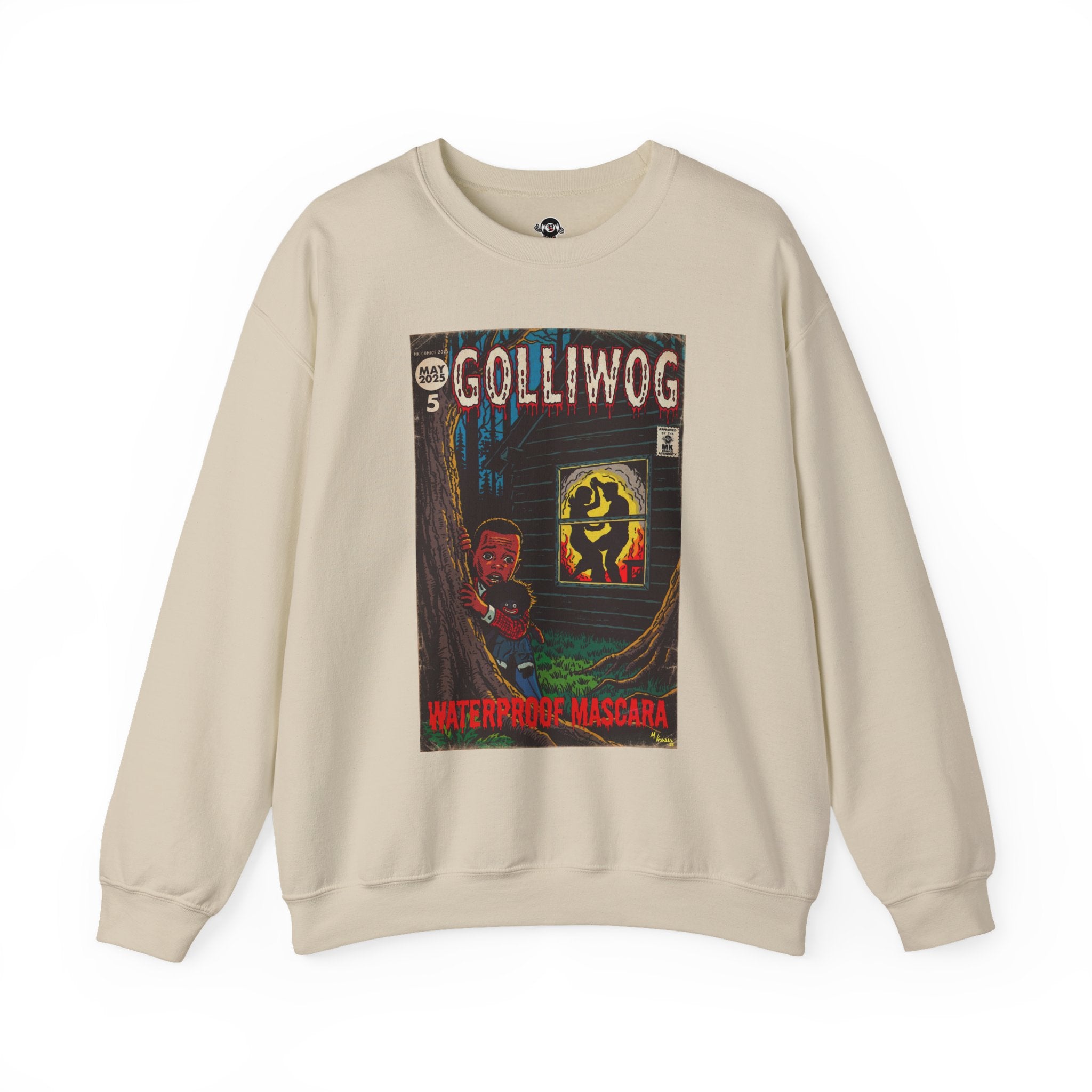 Waterproof Mascara - Golliwog - Unisex Heavy Blend™ Crewneck Sweatshirt