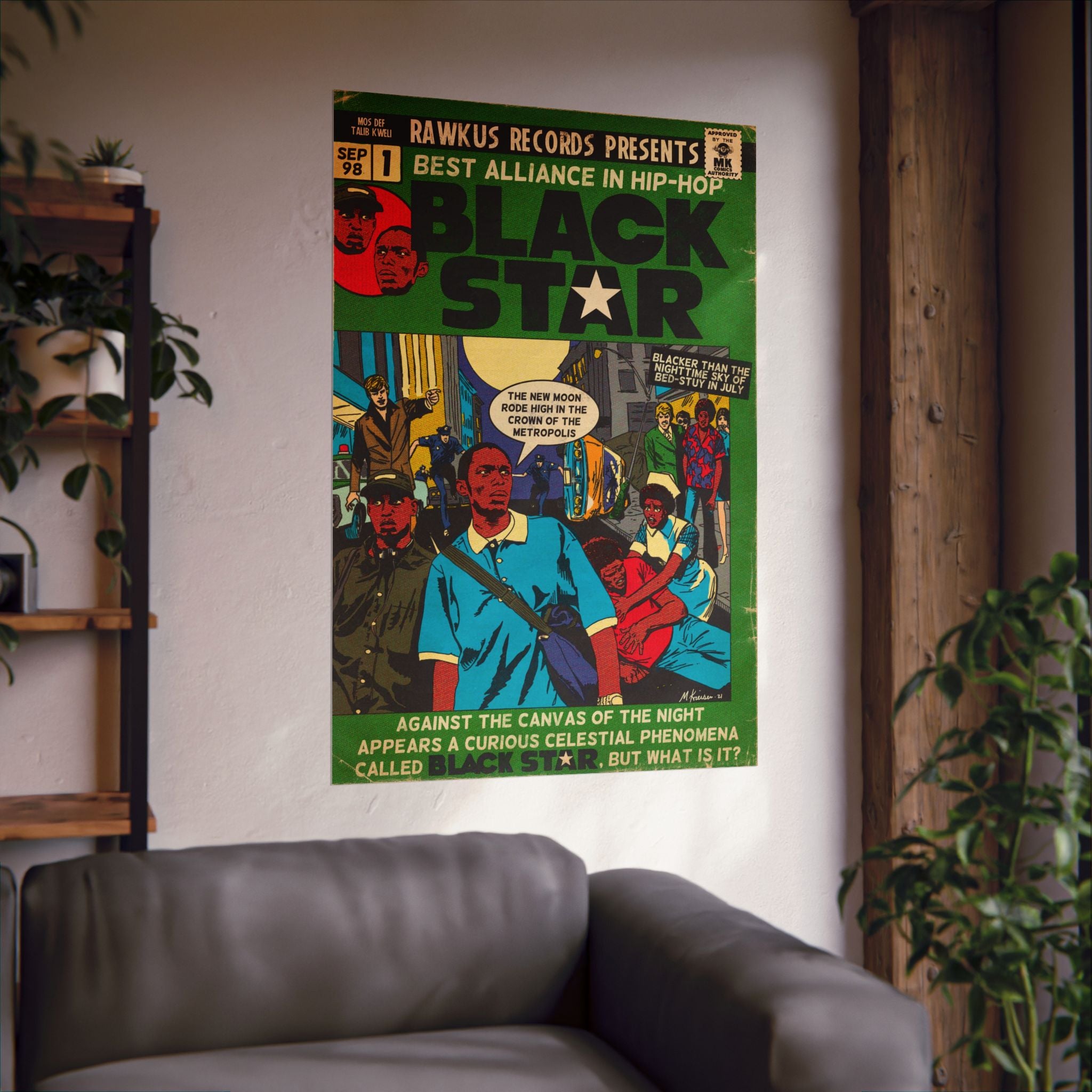 Black Star - Hip Hop Comic -Matte Vertical Posters