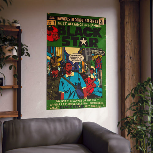 Black Star - Hip Hop Comic -Matte Vertical Posters