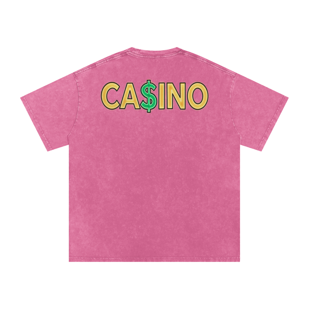 Casino - Snow Washed Oversized Cotton T-Shirt