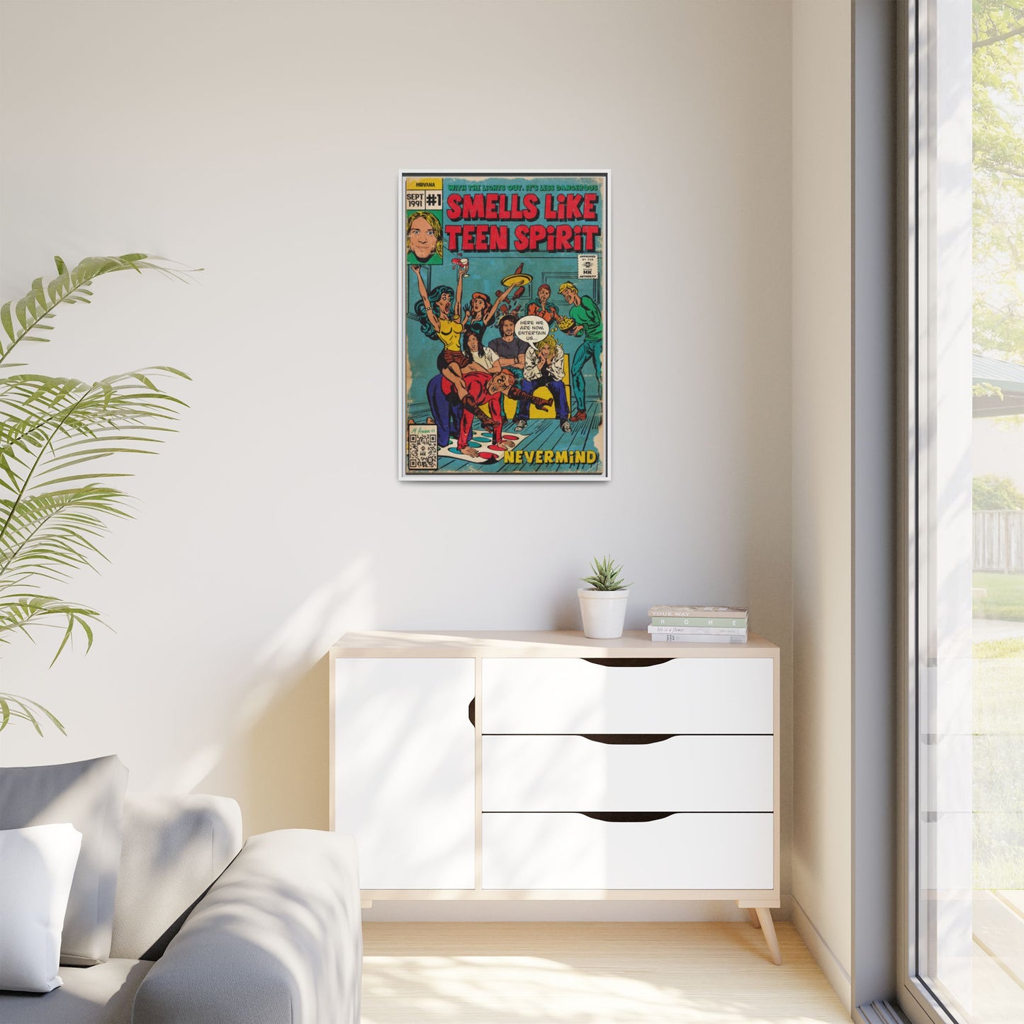Nirvana - Smells Like Teen Spirit -  Gallery Canvas Wraps, Vertical Frame