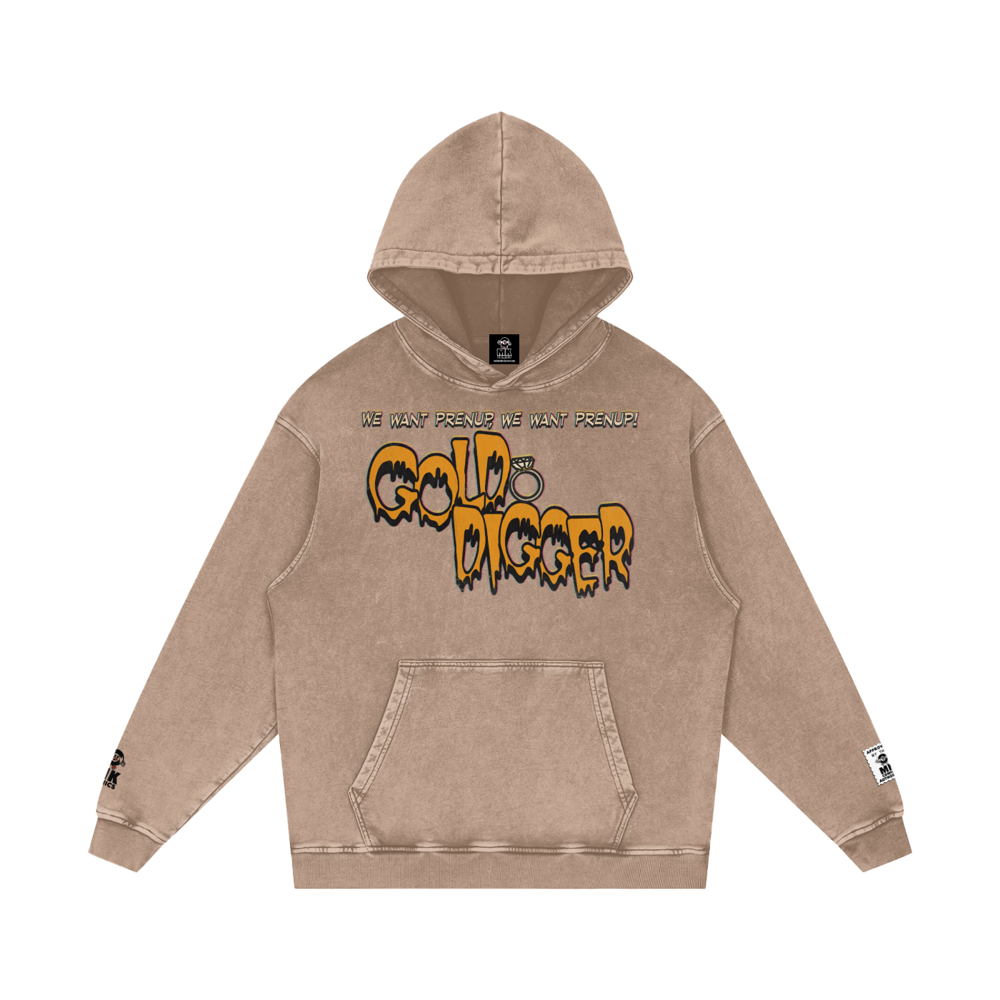 Gold Digger - Snow Washed Loose Cotton Hoodie