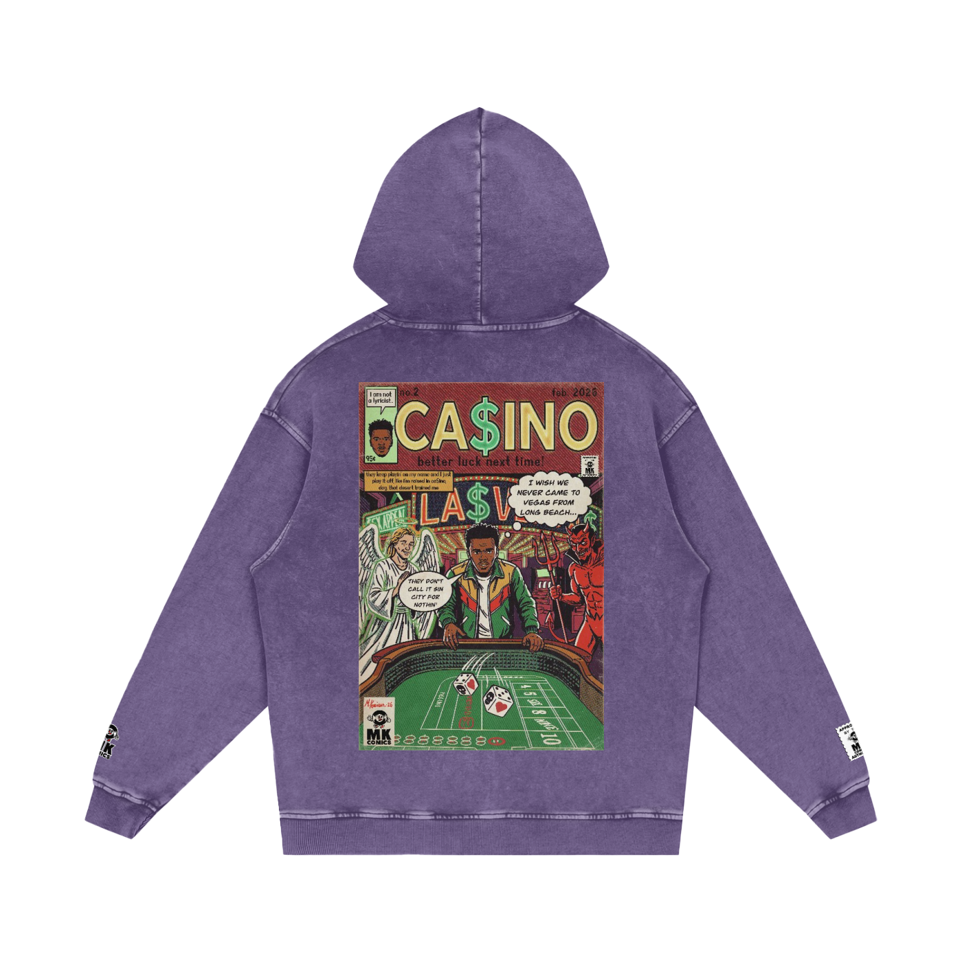 Casino - Snow Washed Loose Cotton Hoodie