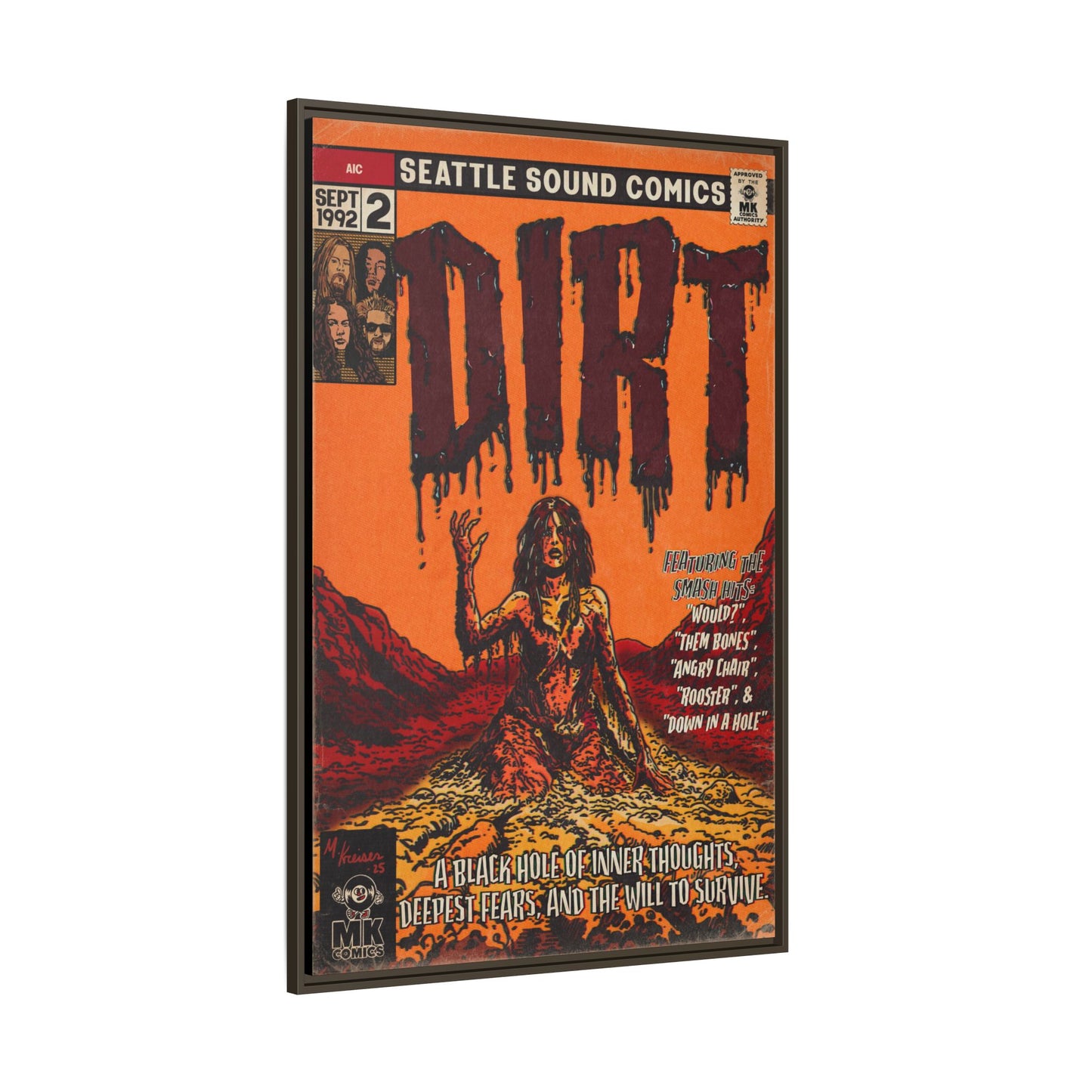 Dirt - Matte Canvas, Framed (Multi-color)