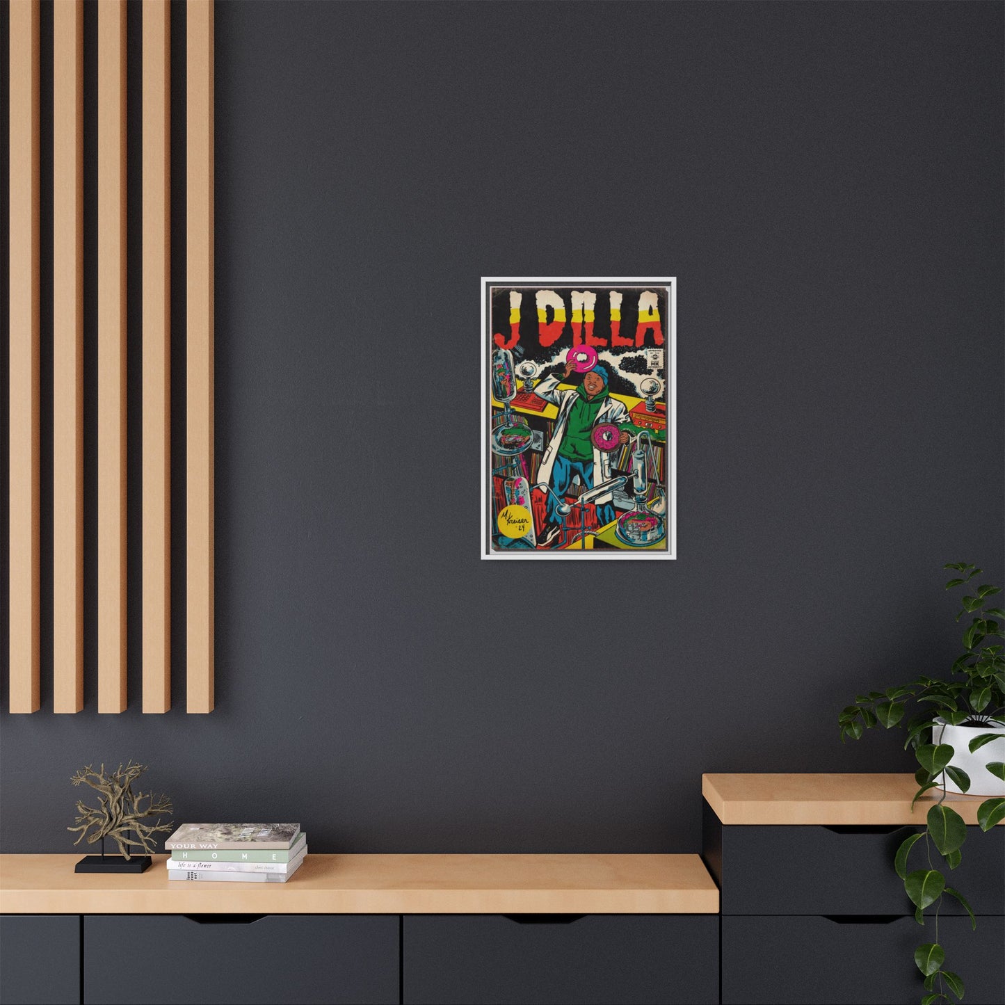 J Dilla - Comic Book Art - Gallery Canvas Wraps, Vertical Frame