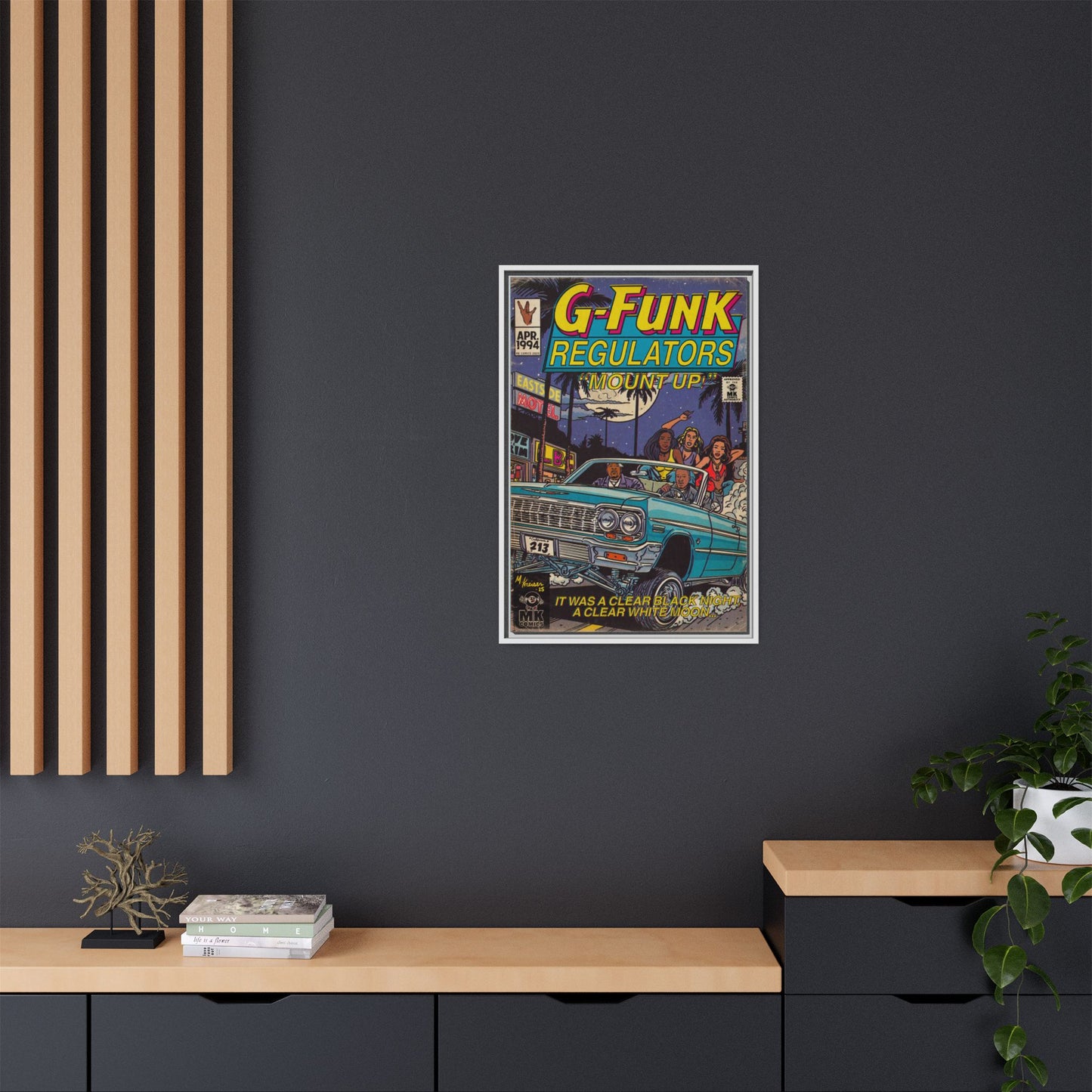 Regulate - Matte Canvas, Framed (Multi-color)