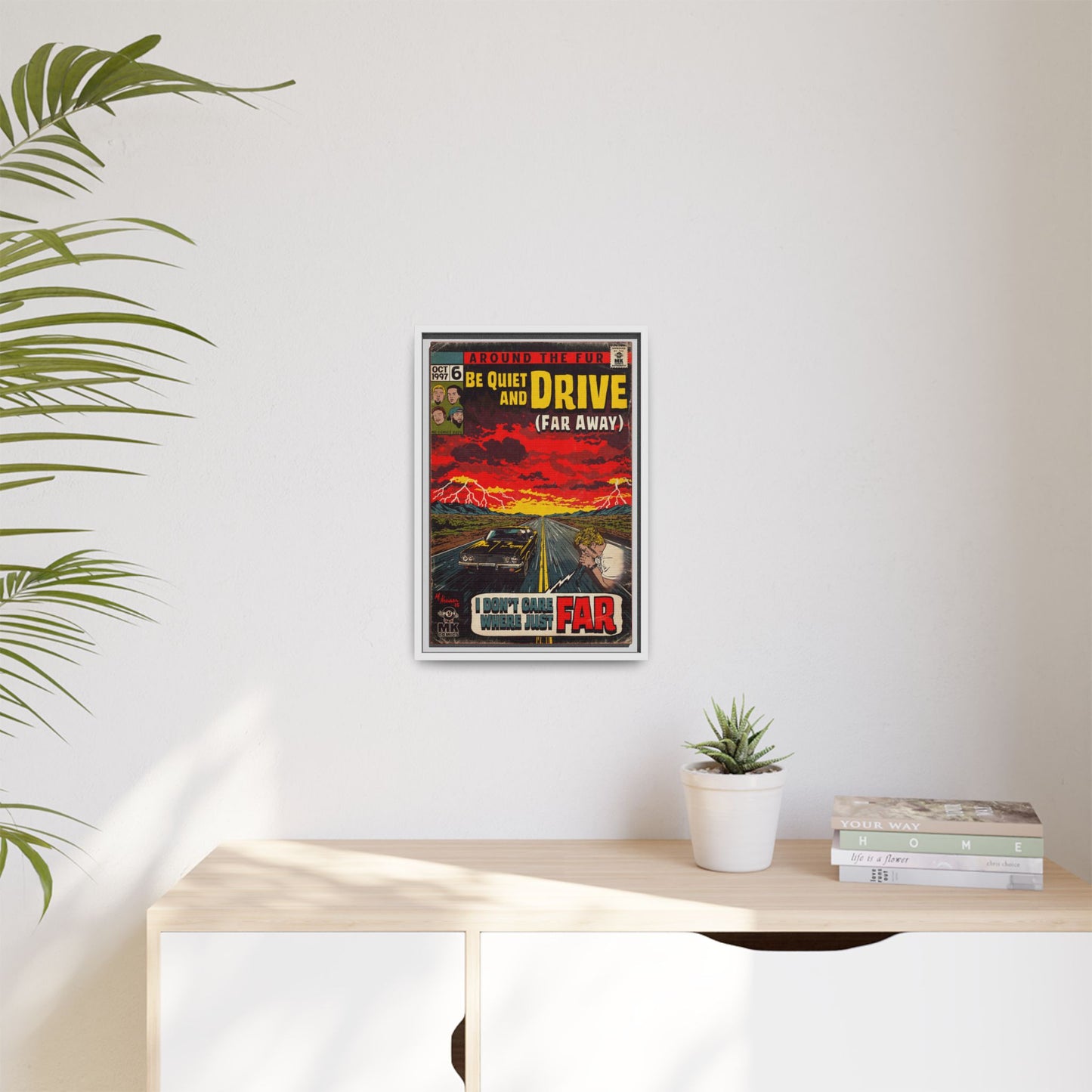 Be Quiet and Drive - Matte Canvas, Framed (Multi-color)