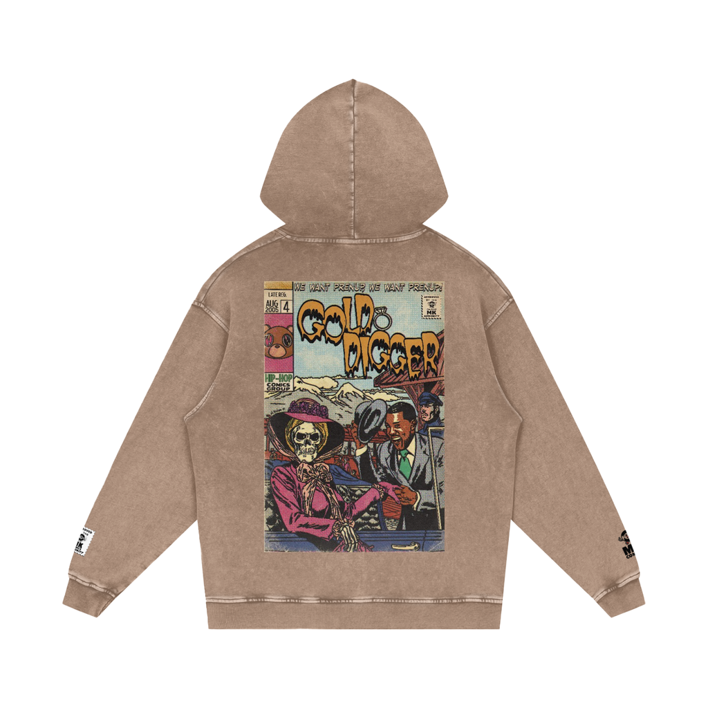 Gold Digger - Snow Washed Loose Cotton Hoodie