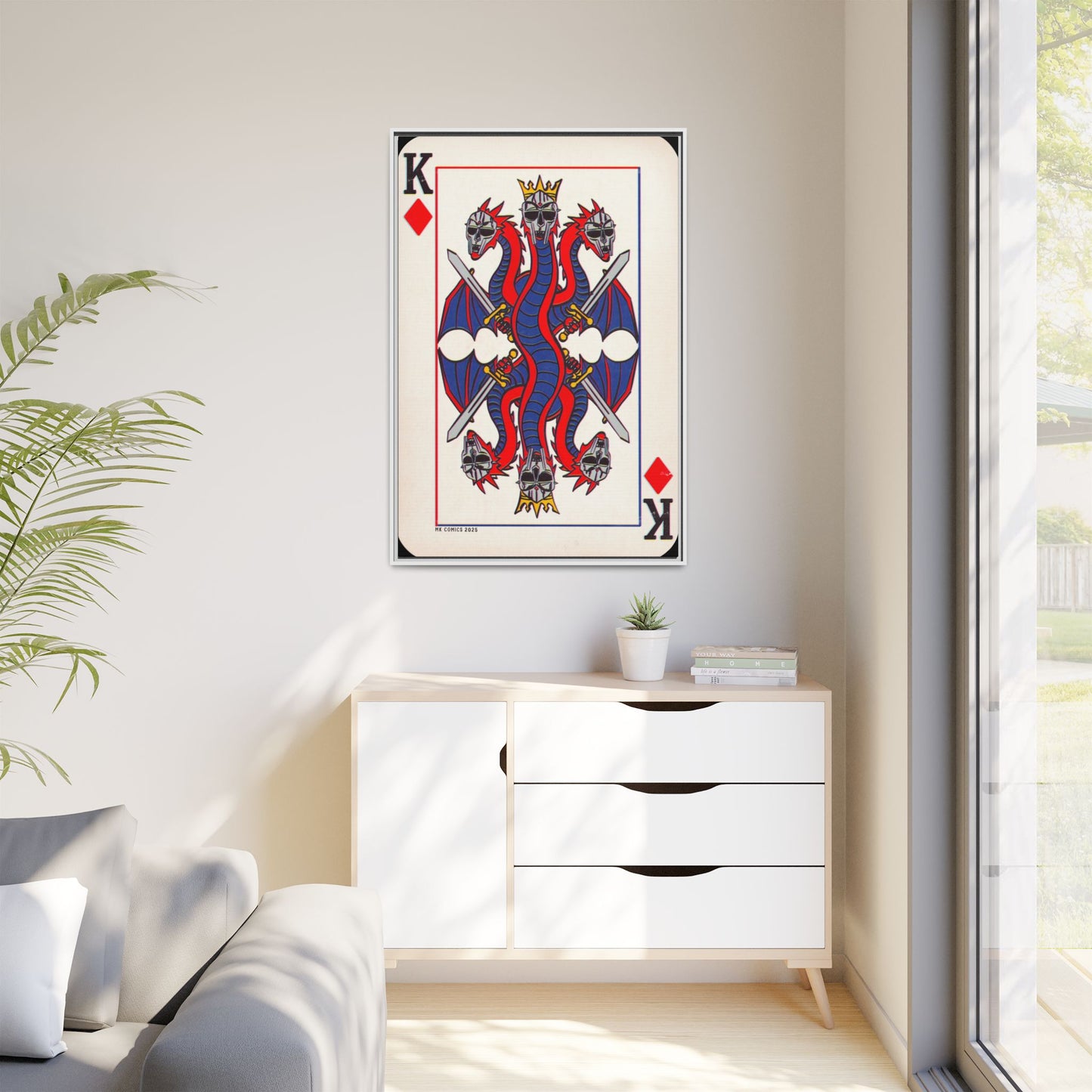 King Geedorah - Matte Canvas, Framed (Multi-color)