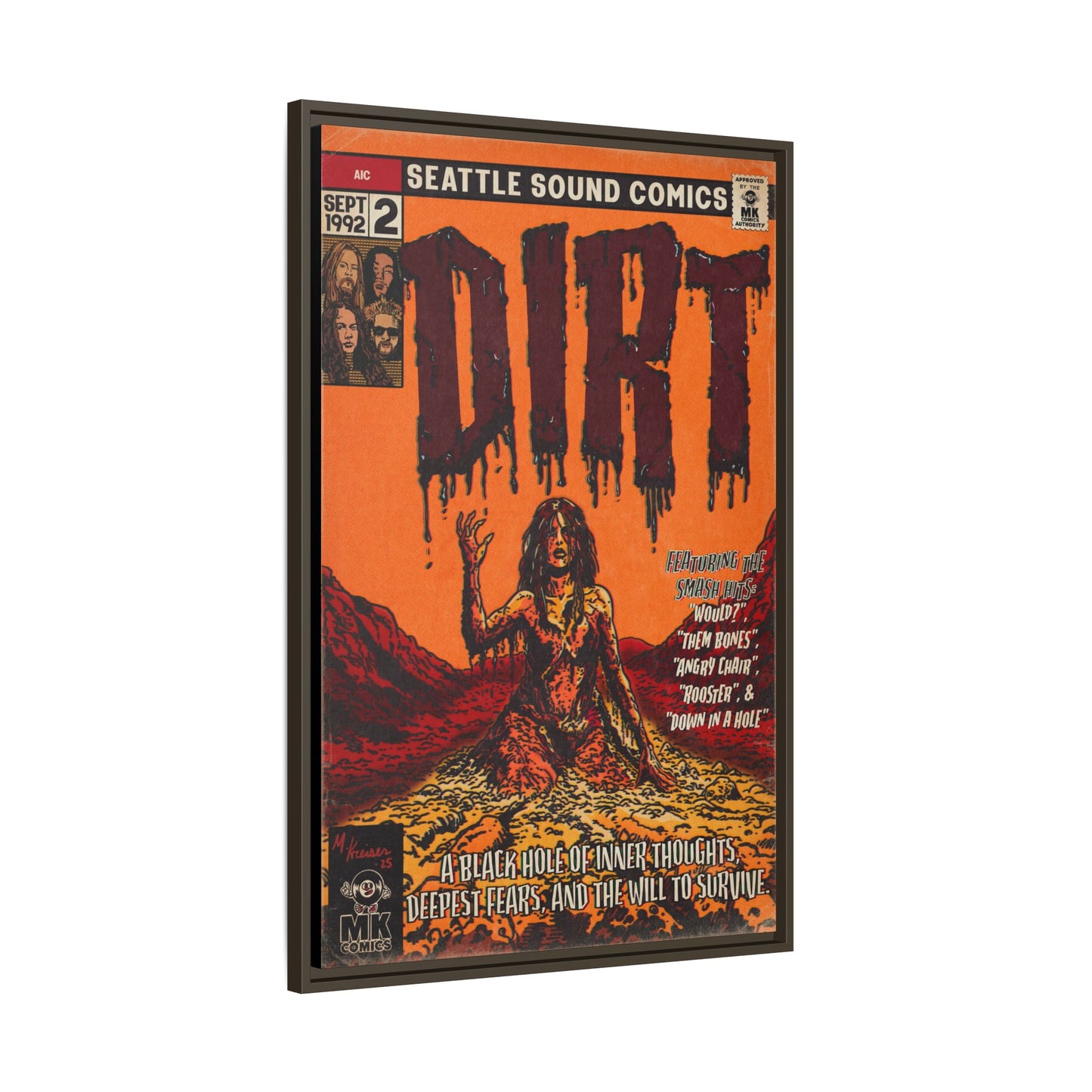 Dirt - Matte Canvas, Framed (Multi-color)