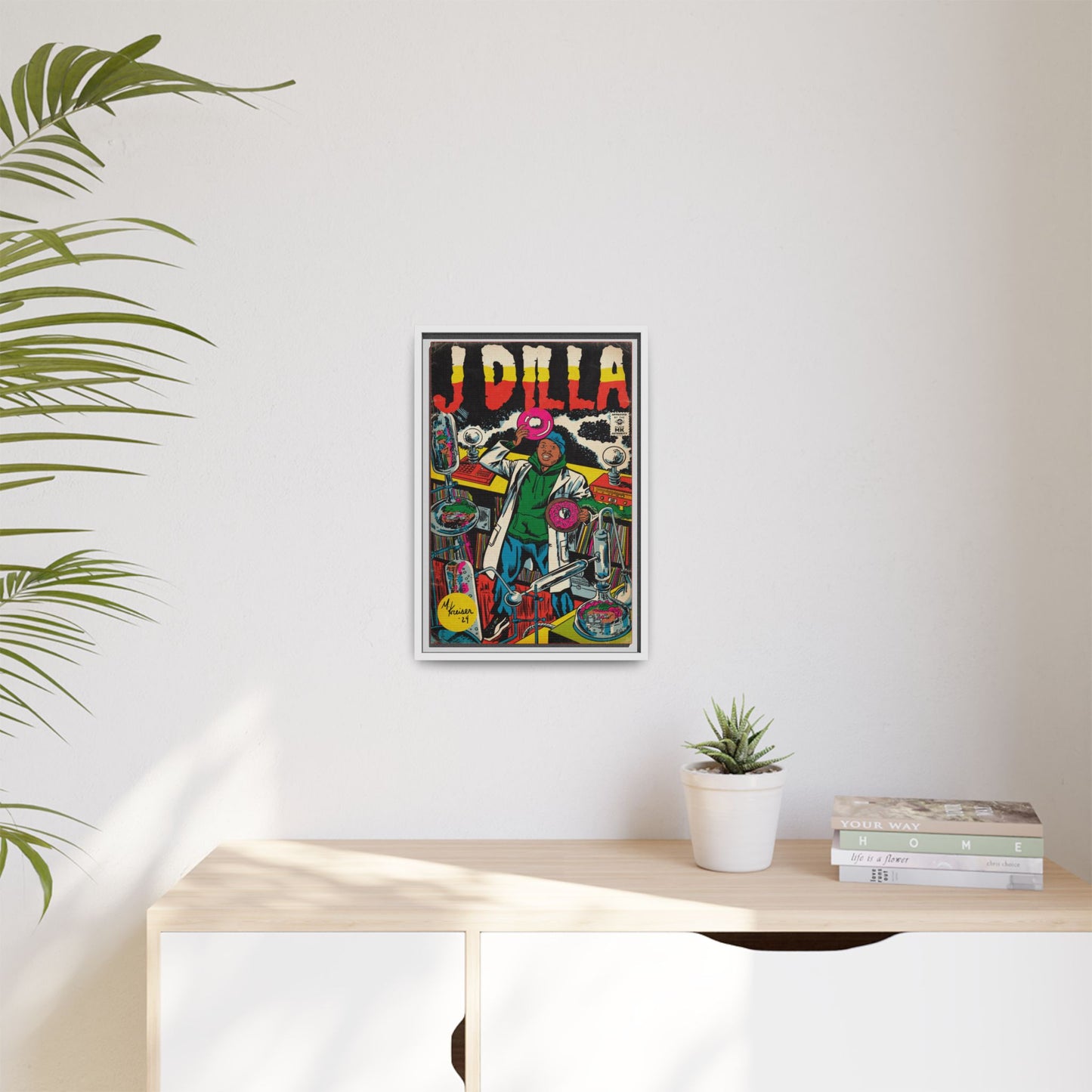J Dilla - Comic Book Art - Gallery Canvas Wraps, Vertical Frame