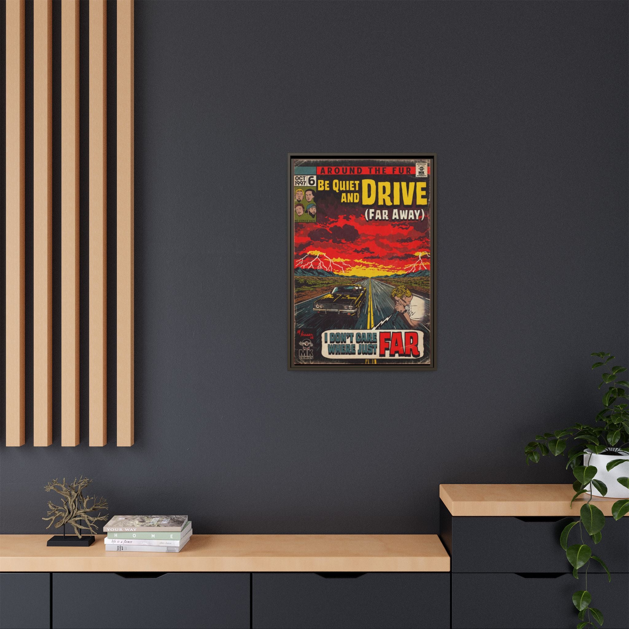 Be Quiet and Drive - Matte Canvas, Framed (Multi-color)
