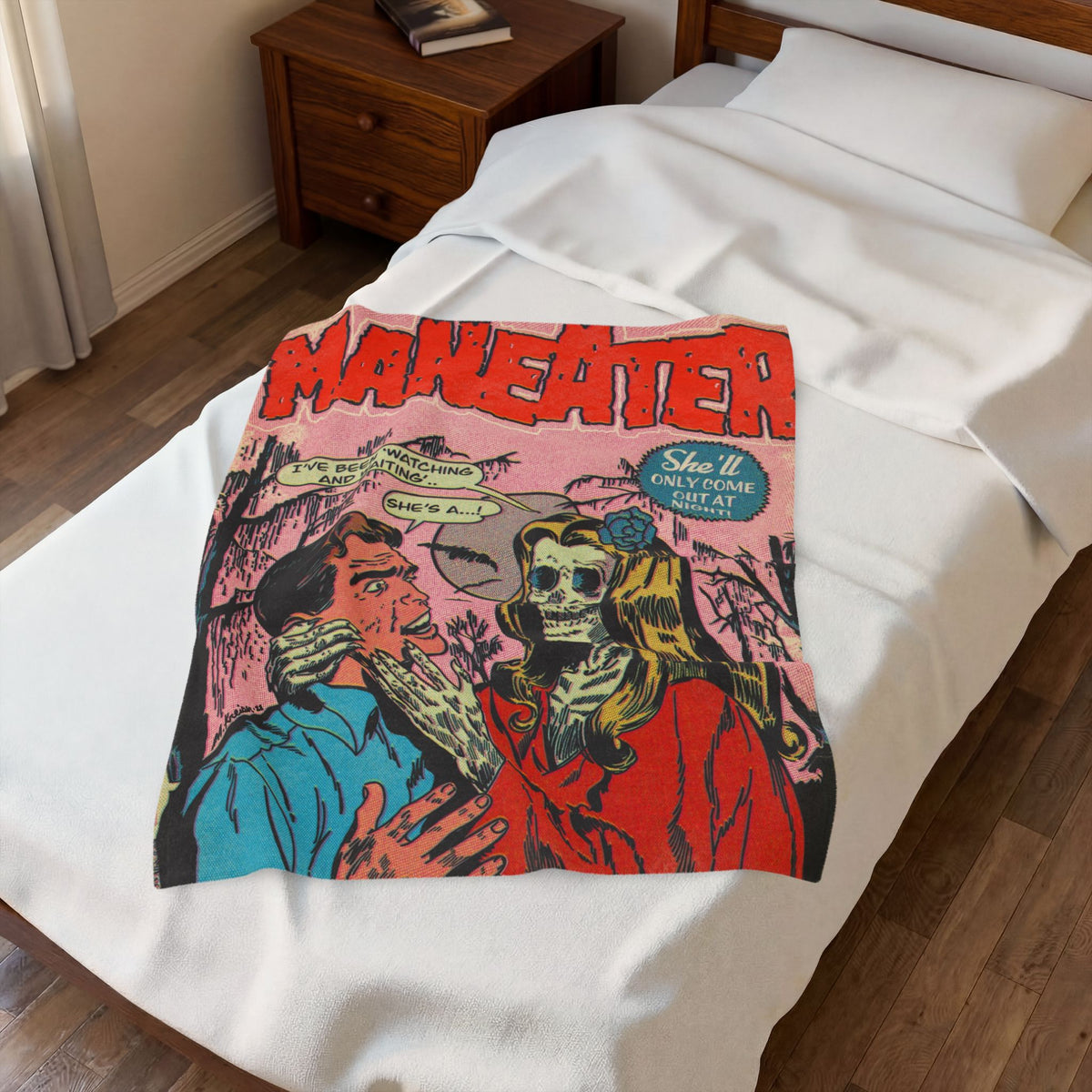 Maneater - Velveteen Plush Blanket