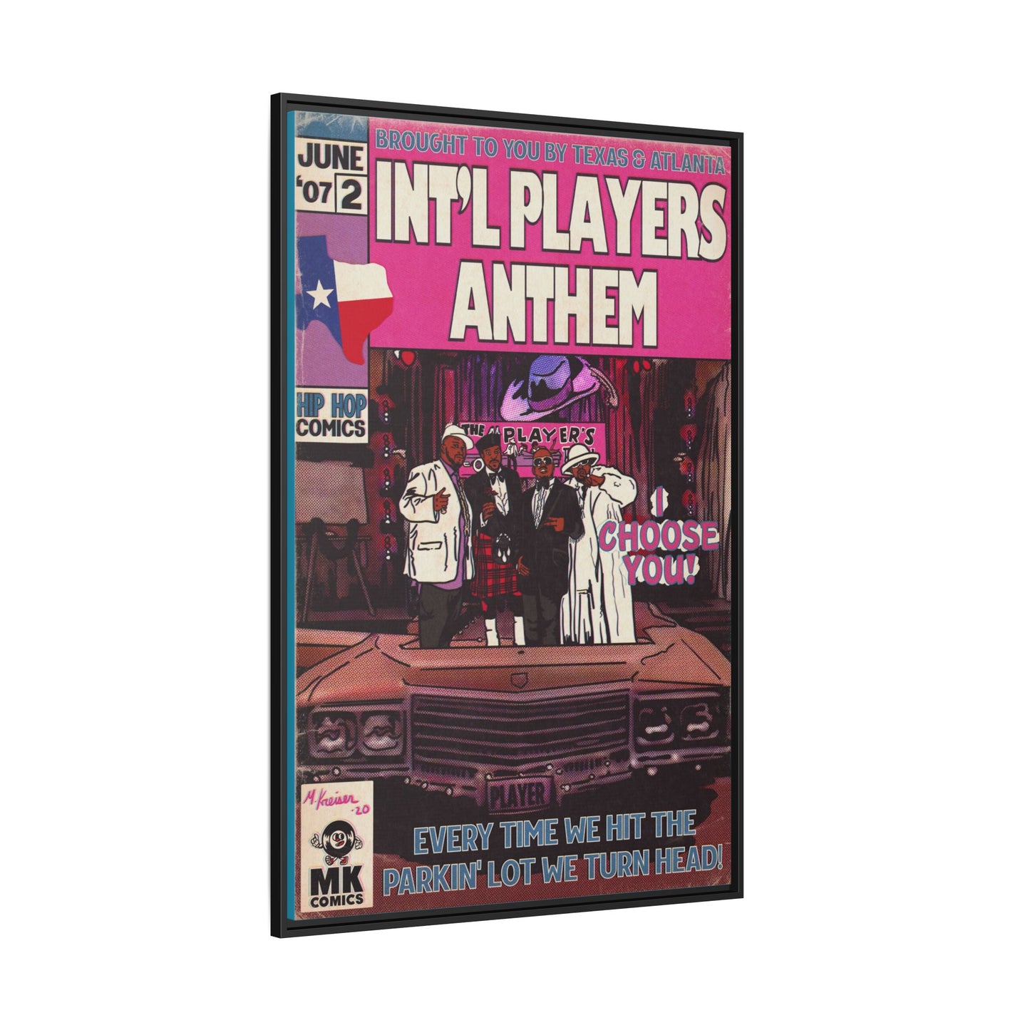 Int’l Players Anthem - Matte Canvas, Framed (Multi-color)