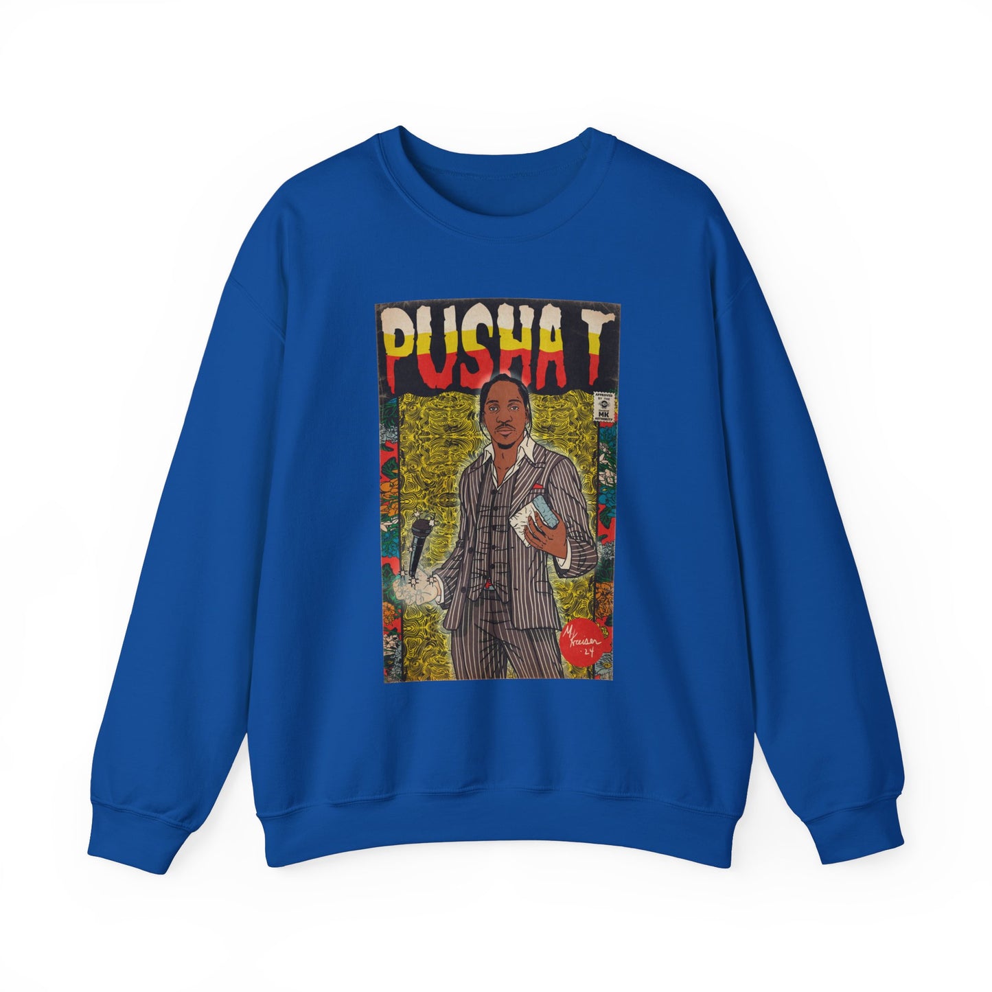 Pusha T - Comic Book Art - Unisex Heavy Blend™ Crewneck Sweatshirt