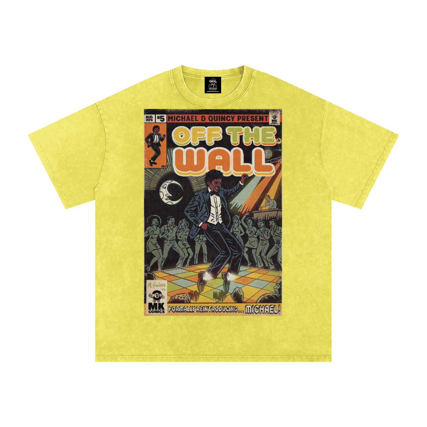 Off the Wall - Snow Washed Oversized Cotton T-Shirt