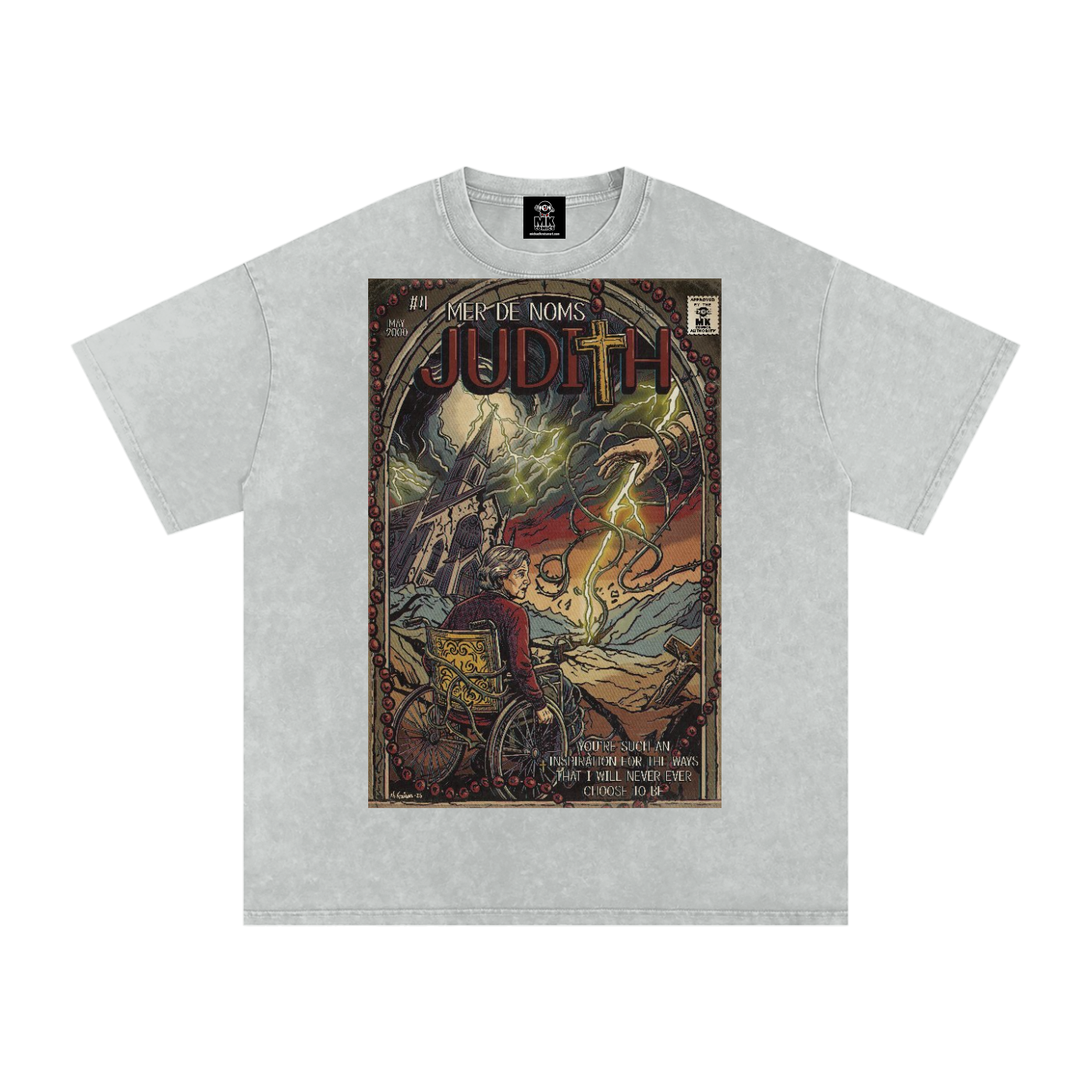 Judith - Snow Washed Oversized Cotton T-Shirt