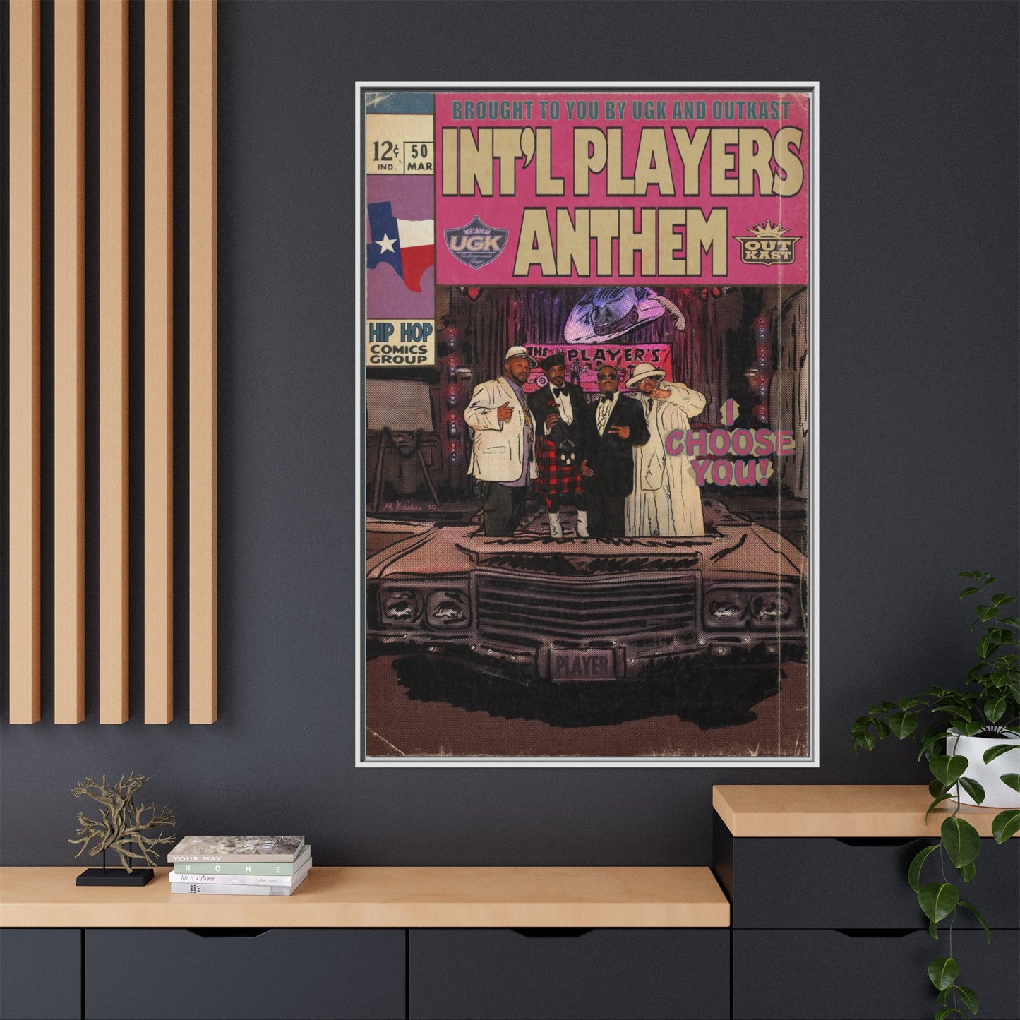Int’l Players Anthem - Matte Canvas, Framed (Multi-color)