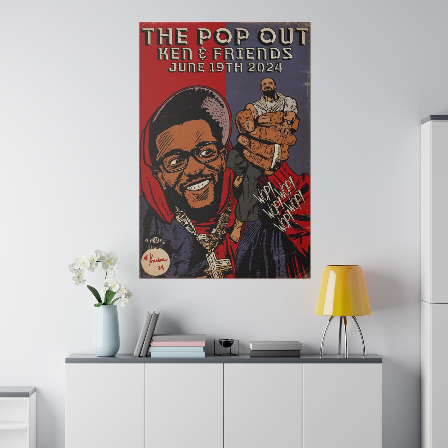 Kendrick Lamar - The Pop Out - Matte Canvas, Stretched, 0.75"