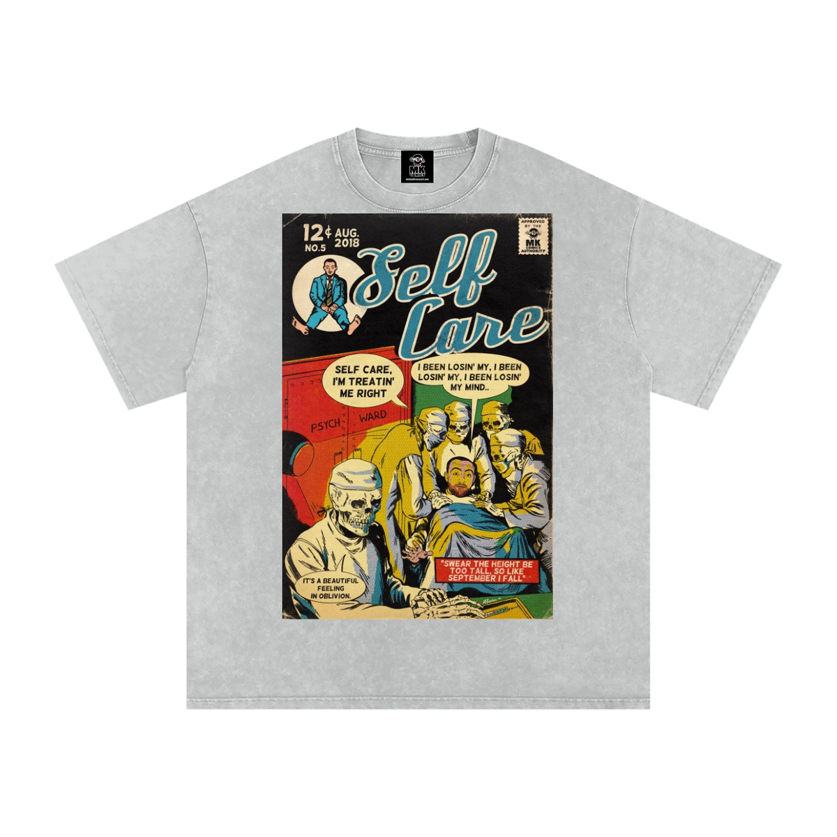 Self Care - Snow Washed Oversized Cotton T-Shirt