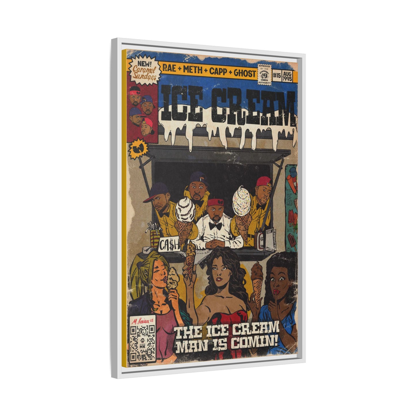 Raekwon- Ice Cream - Gallery Canvas Wraps, Vertical Frame