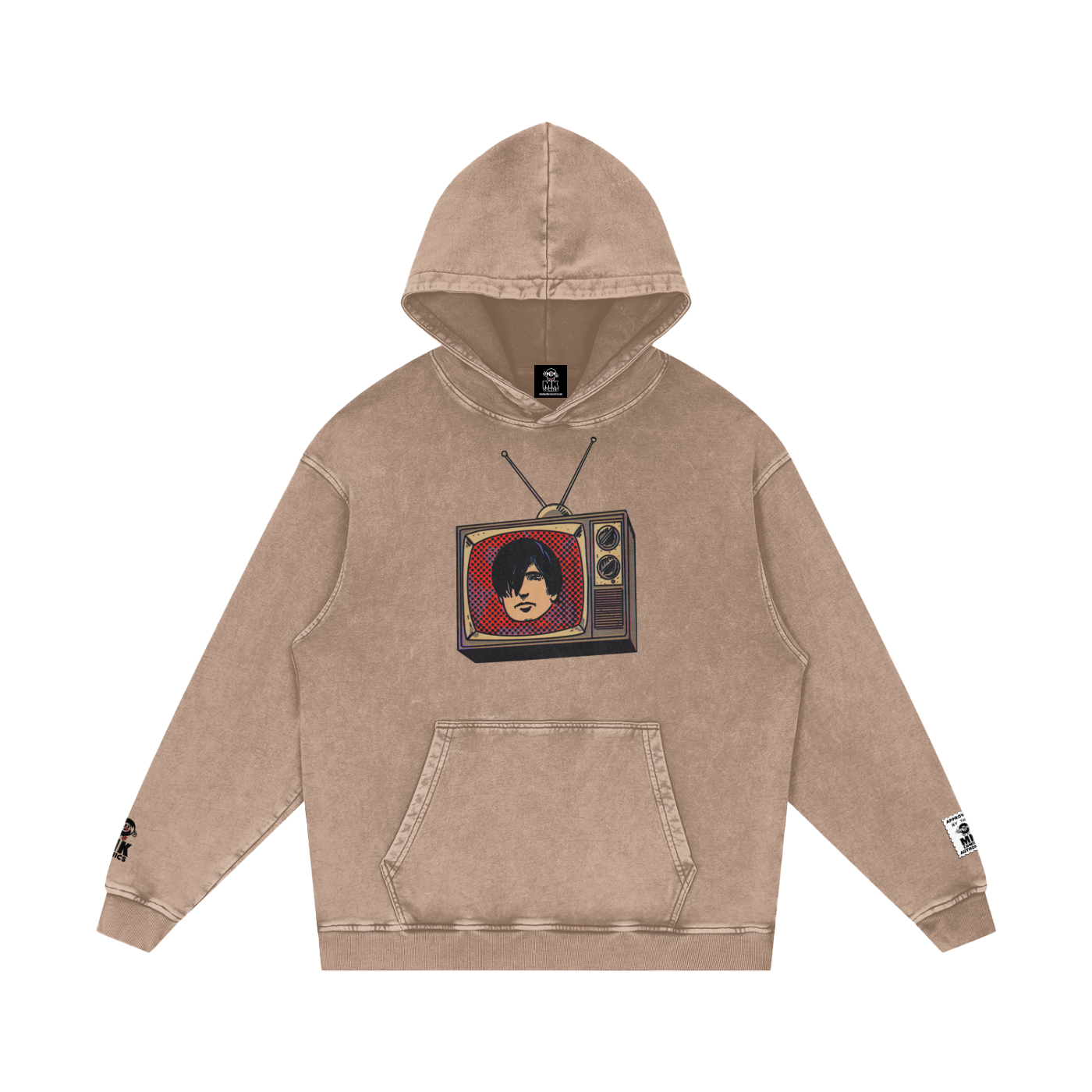 Only - Snow Washed Loose Cotton Hoodie