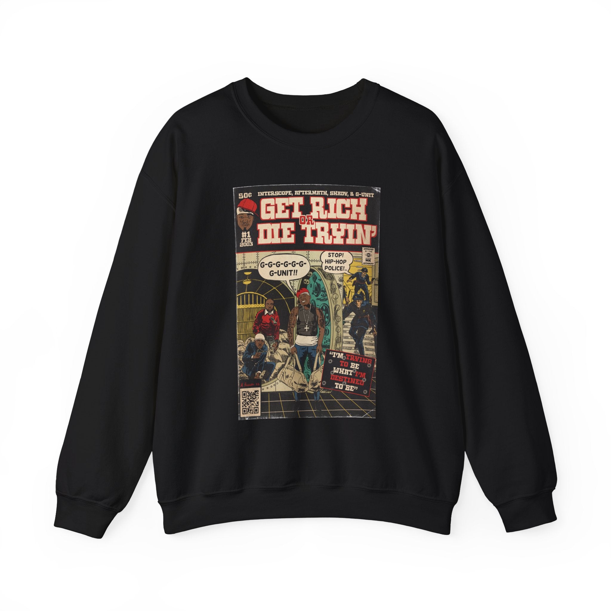 Get Rich Or Die Tryin - Comic Art - Unisex Heavy Blend™ Crewneck Sweatshirt