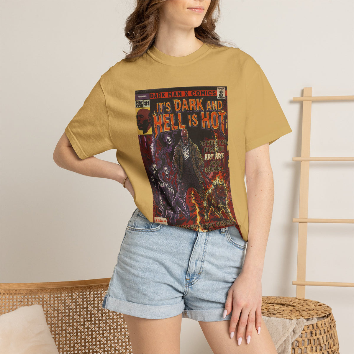 It's Dark & Hell is Hot - Unisex Comfort Colors T-shirt