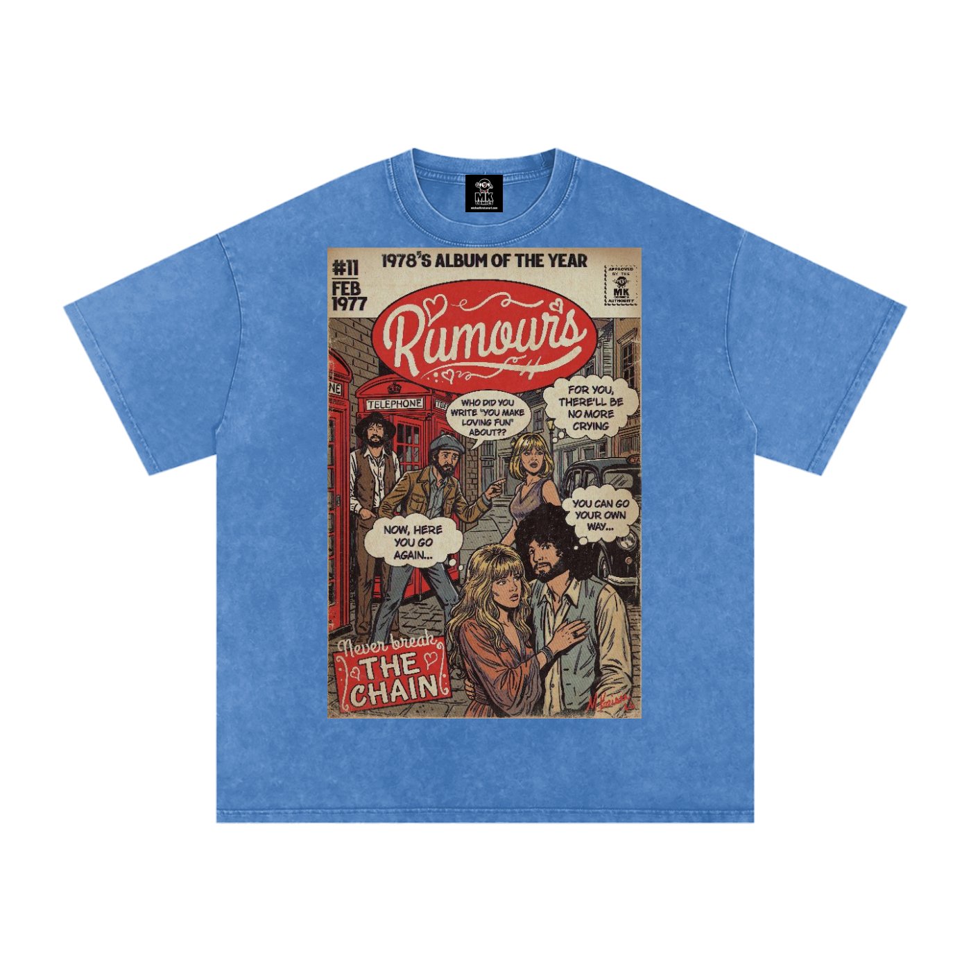 Rumours - Snow Washed Oversized Cotton T-Shirt