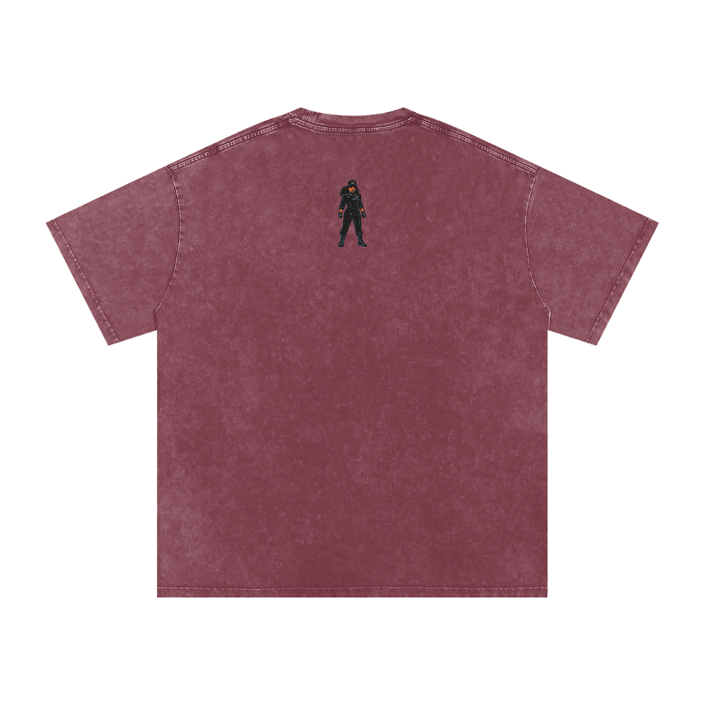 Rhythm Nation - Snow Washed Oversized Cotton T-Shirt