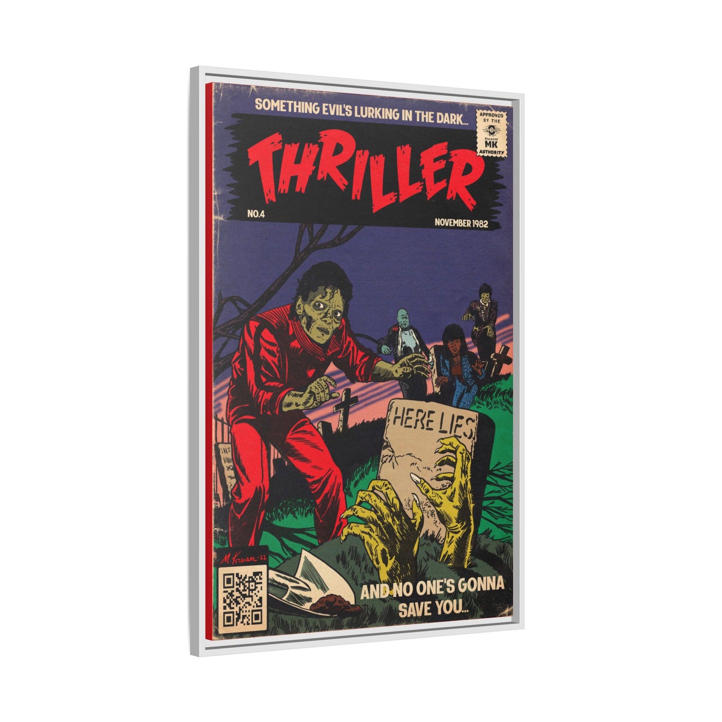 Michael Jackson- Thriller - Gallery Canvas Wraps, Vertical Frame