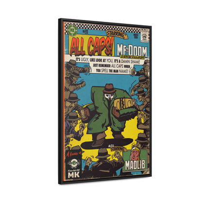 MF DOOM - All Caps - Gallery Canvas Wraps, Vertical Frame