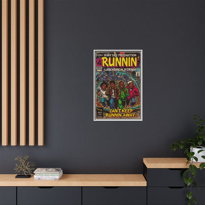 Runnin' - Matte Canvas, Framed (Multi-color)