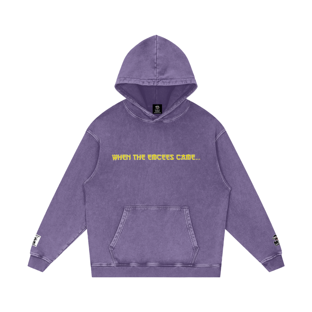 Liquid Swords - Snow Washed Loose Cotton Hoodie
